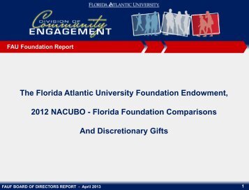 April 2013 FAUF Endowments Presentation - Florida Atlantic ...