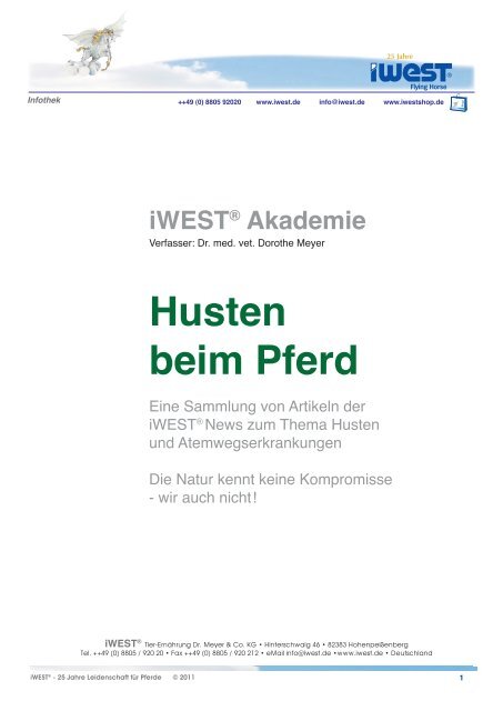 Husten beim Pferd - iWEST