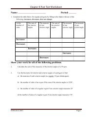 Chapter 8 Post Test Worksheet