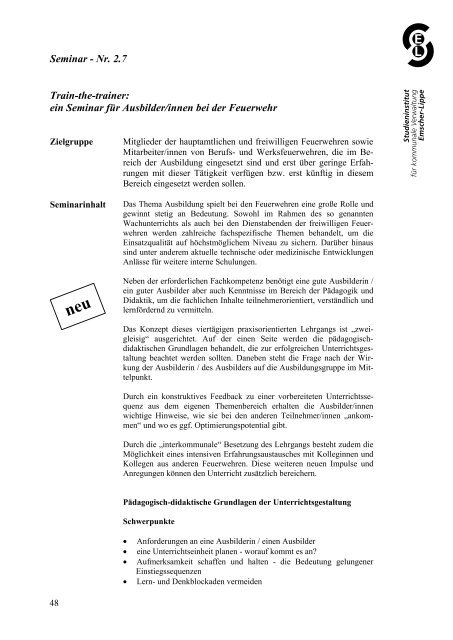 neu - Studieninstitut Emscher-Lippe für kommunale Verwaltung