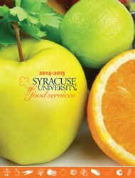 brochure (pdf) - Syracuse University Food Services