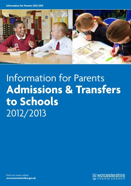 Information for parents booklet 2012-2013 - Worcestershire County ...