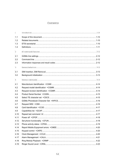 GSM Data Modem AT Command Guide - Scotec - GiSMo Modem