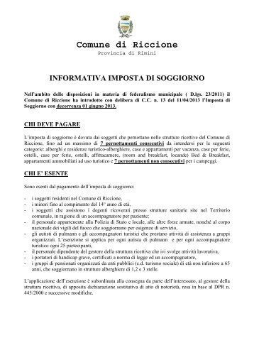 1 IMPOSTA DI SOGGIORNO – DICHIARAZIONE MENSILE (per ... 1 IMPOSTA DI SOGGIORNO – DICHIARAZIONE MENSILE (per ...