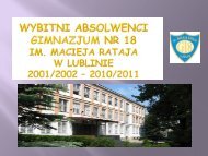 Wybitni absolwenci naszej szkoły 2001-2011 - Gimnazjum nr 18 w ...