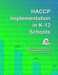 HACCP Implementation in K-12 Schools - National Food Service ...