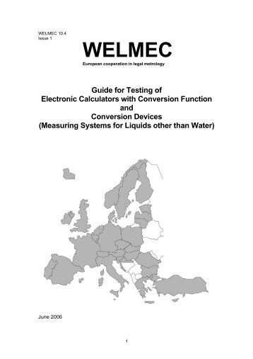 Guide For Testing Of Electronic Calculators With ... - WELMEC
