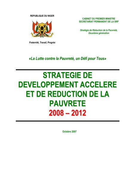 STRATEGIE DE DEVELOPPEMENT ACCELERE ET DE ... - Niger