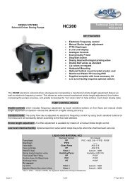 View Product Specification PDF - Aqua Water Systems