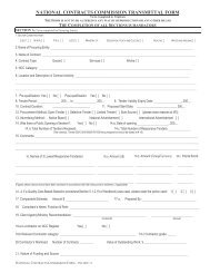 national contracts commission transmittal form - Office of the ...