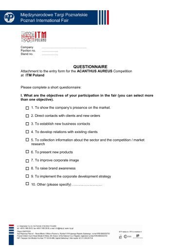 QUESTIONNAIRE - Welding