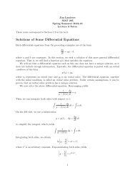 Solutions of Some Differential Equations