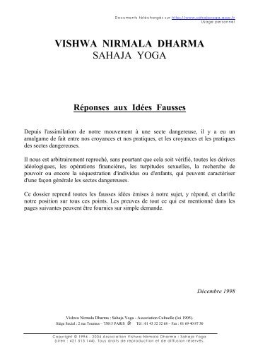 Reponse aux idees fausses.pdf - Sahaja Yoga