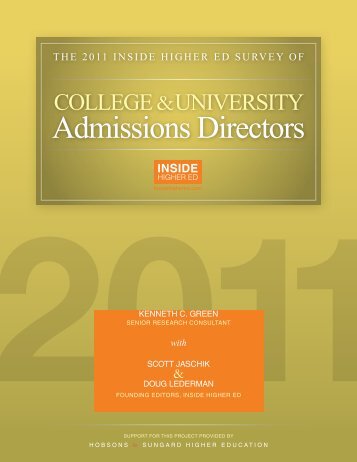 survey of admissions directors - Inside Higher Ed