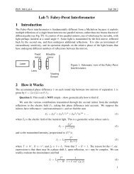 Fabry-Perot interferometer - Ultracold Atomic Physics