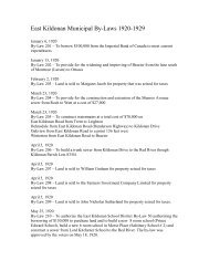 East Kildonan Municipal By-Laws 1920-1929 - Miles MacDonell ...