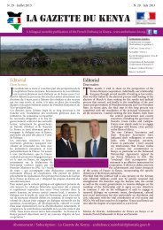 LA GAZETTE DU KENYA - Ambassade de France au Kenya