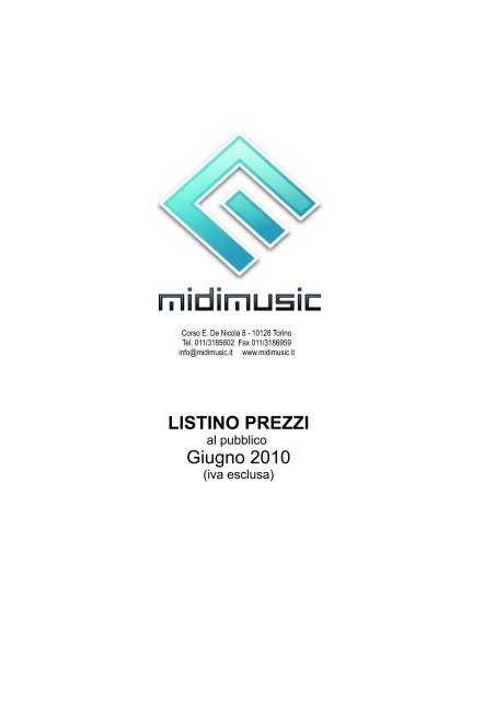 Listino al pubblico - Midi Music Srl