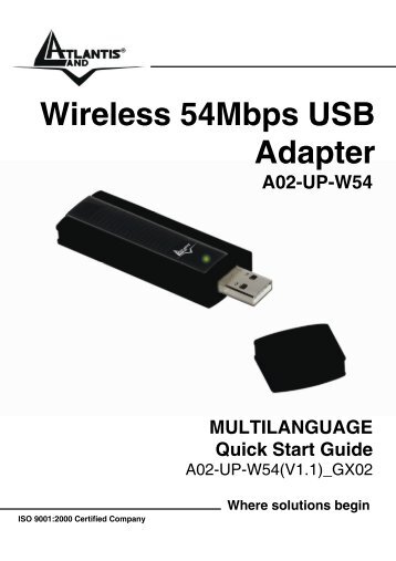 Wireless 54Mbps USB Adapter - Atlantis Land