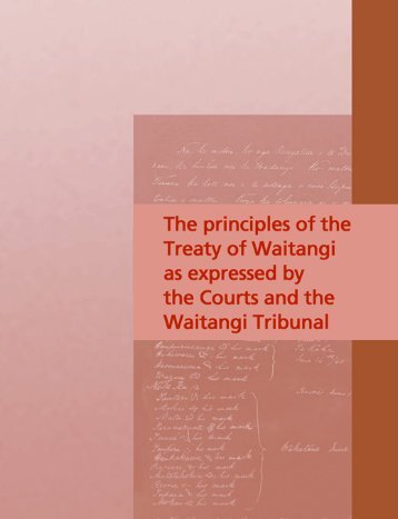 Principles of the Treaty as expressed by the Courts and the Waitangi ...