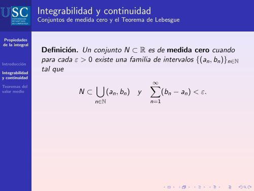 Propiedades básicas de la integral de Riemann - Páxinas persoais ...