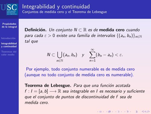 Propiedades básicas de la integral de Riemann - Páxinas persoais ...