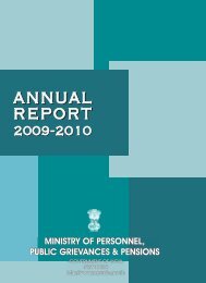 Annual Report 2009-2010 in English - Ministry of Personnel, Public ...