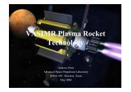 VASIMR Plasma Rocket Technology