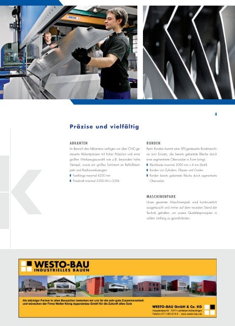 Blechbearbeitungsmaschinen und -Anlagen - Walter König GmbH