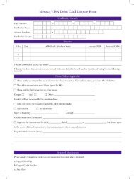 Visa Dispute Form - Meezan Bank