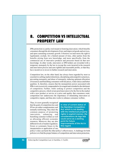 Enforcing the Competition Law in Namibia A Toolkit - cuts ccier