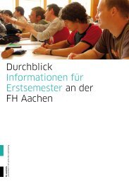 Durchblick Informationen für Erstsemester an der FH Aachen