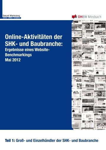 Online-Aktivitäten der SHK- und Baubranche: - DHBW Mosbach