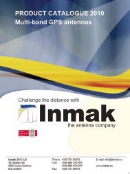 PRODUCT CATALOGUE 2010 Multi-band GPS antennas - Inmak