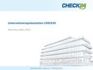 Unternehmenspräsentation CHECK24