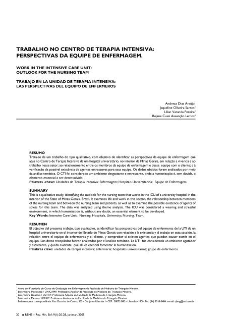 versão completa em PDF - Escola de Enfermagem - UFMG