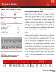 Company Update Steel Authority of India - The Smart Investor