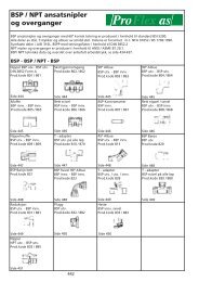 BSP / NPT ansatsnipler og overganger - Pro Flex as