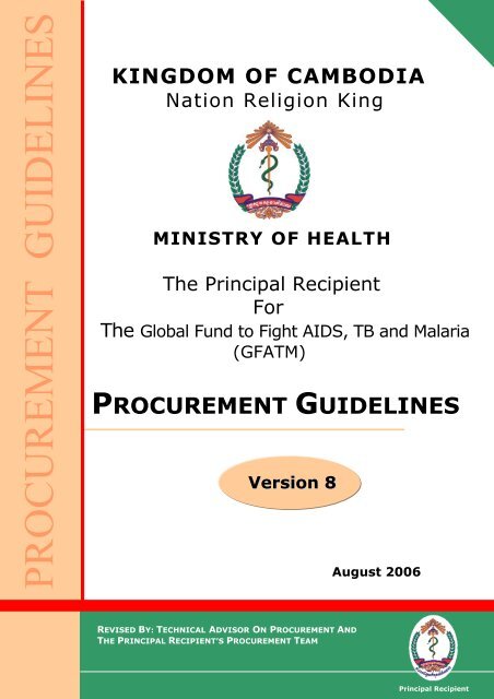 Procurement Guidelines Ministry Of Health
