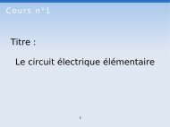 Titre : Le circuit Ã©lectrique Ã©lÃ©mentaire