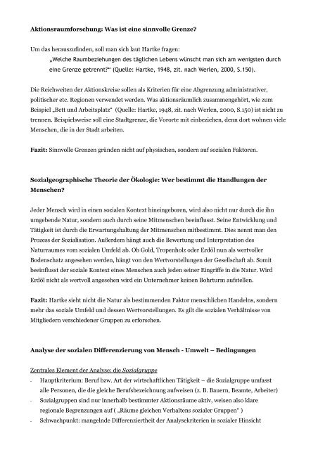 Geographische Gesellschaftsforschung nach Wolfgang ... - TomBlog