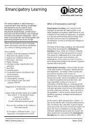 NIACE Briefing Sheet 11: Emancipatory Learning [PDF]