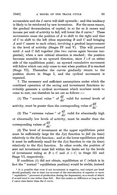 A Model of the Trade Cycle Author(s): Nicholas Kaldor Source: The ...