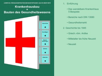 Krankenhausbau und Bauten des Gesundheitswesens