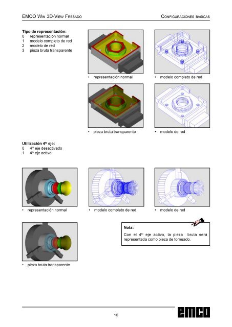 EMCO Win 3D-View Fresado DescripciÃ³n del software SimulaciÃ³n ...