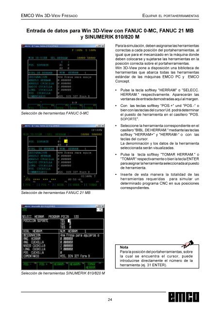 EMCO Win 3D-View Fresado DescripciÃ³n del software SimulaciÃ³n ...