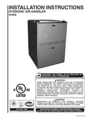 92-24161-94 Rev. 00 RHWB Hydronic Air Handler ... - Rheemote.Net