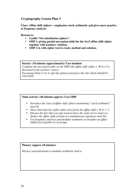 Teachers' notes and lesson plans - University of Southampton