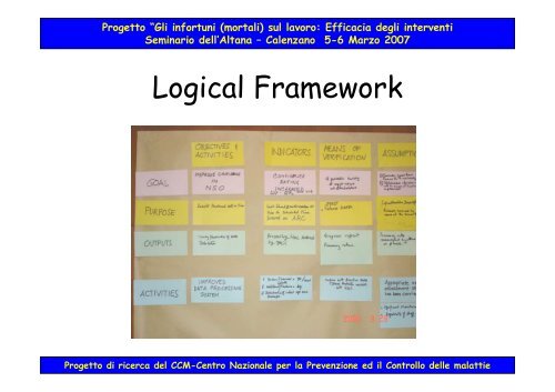 Logical framework (pdf 1,6 Mb) - CCM Network