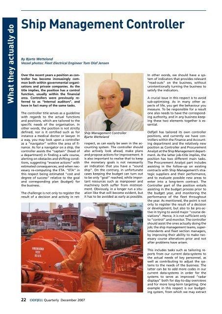 Quarterly December 2007 - Odfjell